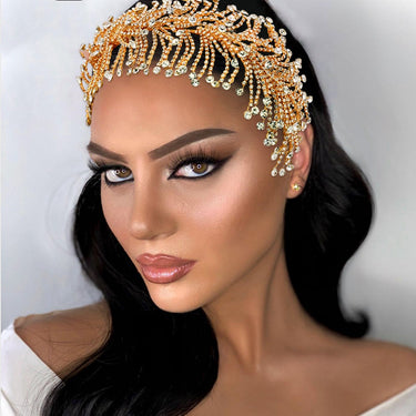 Handmade Chain Rhinestone Soft Silk Hair Accessories